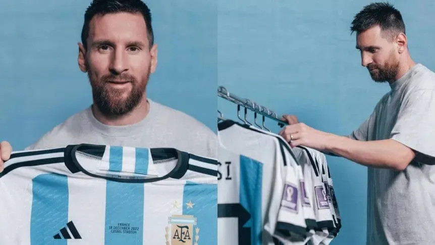 Messi subasta camisetas