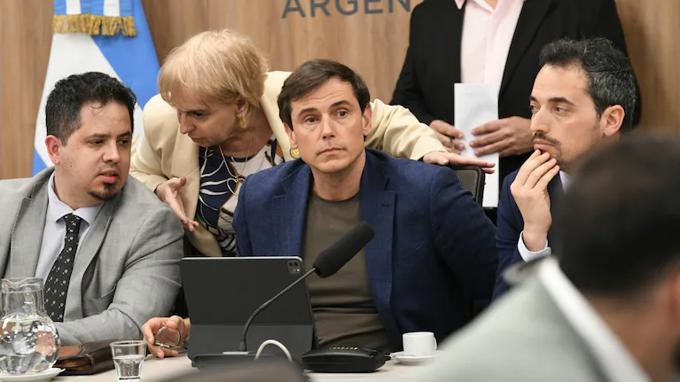 la-diputada-silvana-giudici-coordinando-el-debate-con-santiago-pauli-presidente-de-la-comision-de-finanzas-y-los-libertarios-diego-hartfield-y-gaston-riesco-foto-camara-de-diputados-KYROQDI5YJFBBK2SB2DPT3GNLY