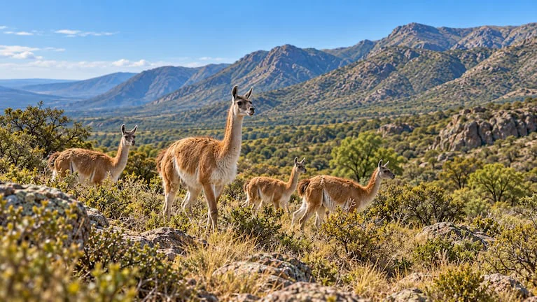 en-la-actualidad-el-parque-nacional-traslasierra-protege-a-una-de-las-ultimas-poblaciones-de-guanacos-de-cordoba-imagen-ilustrativa-generada-con-ia-KYCAVCG4NVDAXLTAEZSKX5GTOY